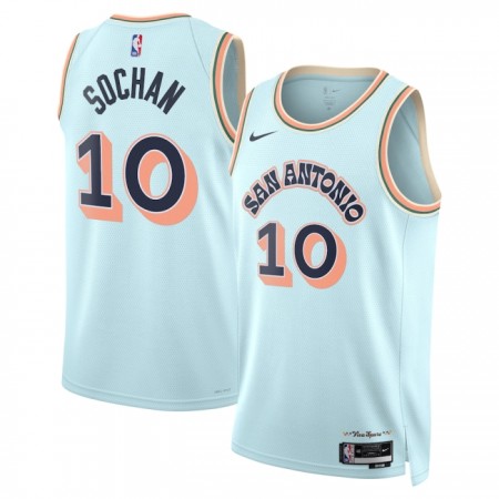 Maillot Homme San Antonio Spurs Jeremy Sochan 2024-25 Nike City Edition Bleu Swingman Maillot Homme San Antonio Spurs Jeremy Sochan 2024-25 Nike City Edition Bleu Swingman